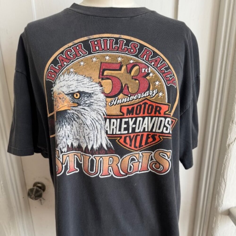 Vintage 1996 Sturgis Black Hills Rally Harley Davidson Single Stitch XL T-Shirt